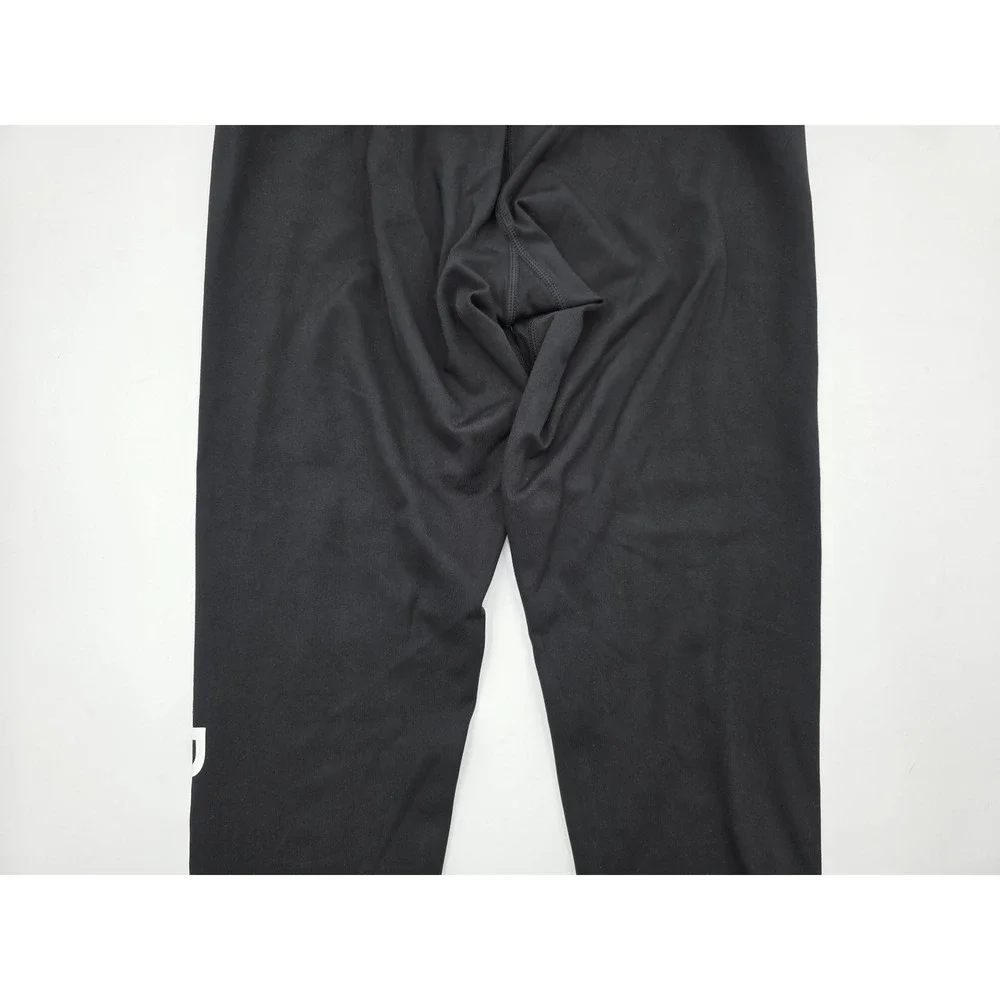 Reebok Kids Black Athletic Leggings Capri Logo Print Size 14 16‎ XL TG
